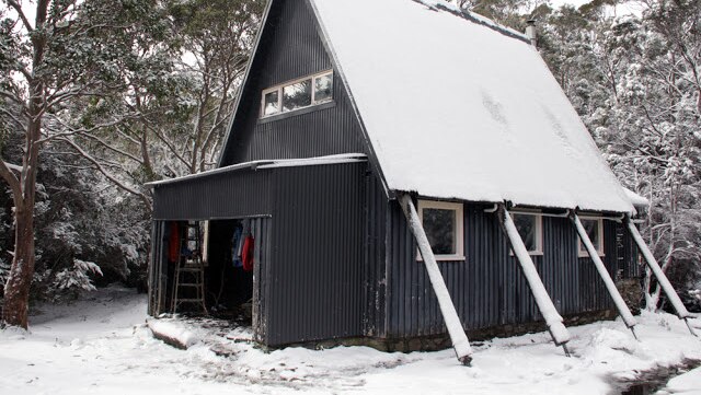 An alpine hut in Tasmanian high country.