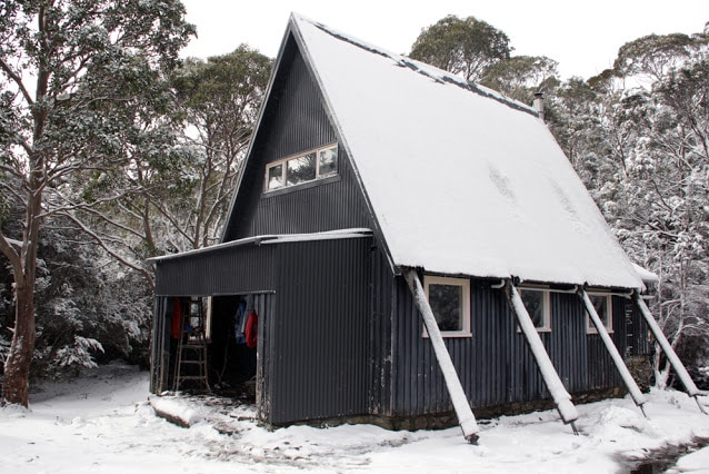 An alpine hut in Tasmanian high country.