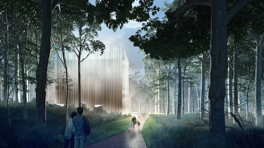 Artist's impression of the exterior of the Ian Potter National Conservatory