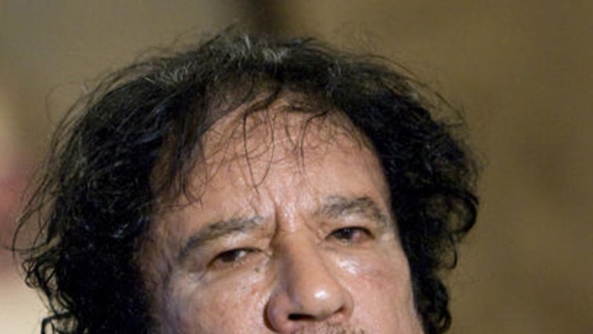Libya's leader Moamar Gaddafi