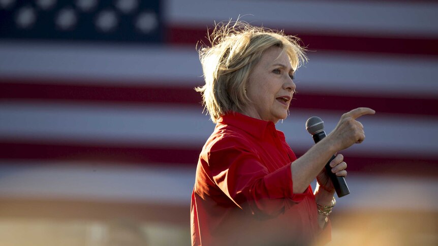 Hillary Clinton at Iowa campaign stop
