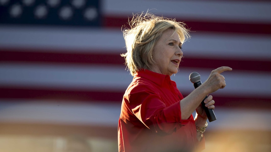 Hillary Clinton at Iowa campaign stop