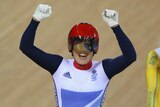 Pain of defeat ... Victoria Pendleton celebrates in front of a gutted Anna Meares.
