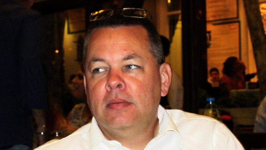 Andrew Brunson, a Christian pastor, wearing a white shirt