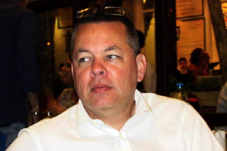 Andrew Brunson, a Christian pastor, wearing a white shirt