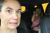 Shona and her daughter in the car looking angry in a story about how driving aggression affects your kids