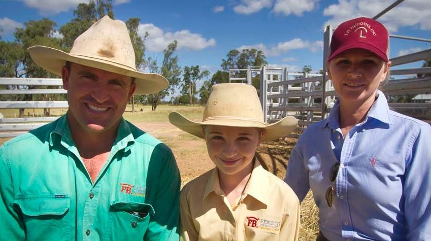 The Fenech family at their property near Wowan, central Queensland.