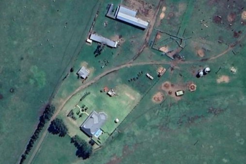 Aerial of Denman property.