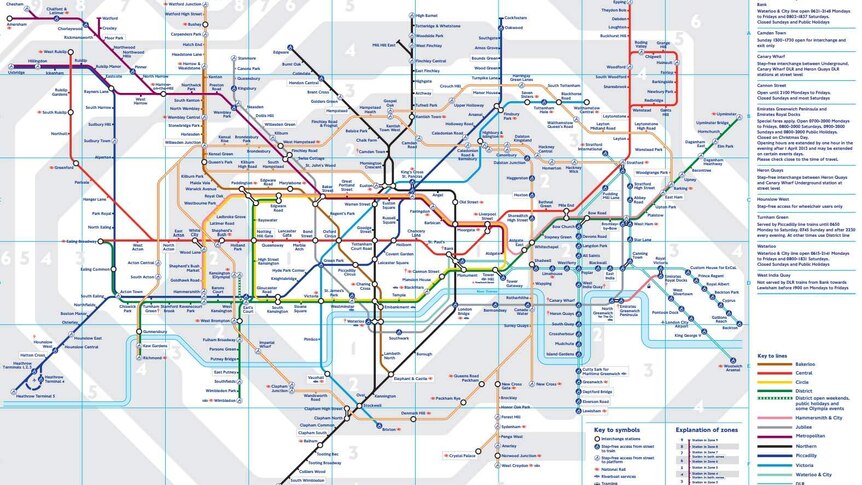 London Underground map from 2013