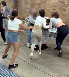 a group of girls allegedly assault a woman at burwood train station on saturday february 10