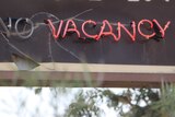 A motel vacancy sign at Broken Hill, NSW