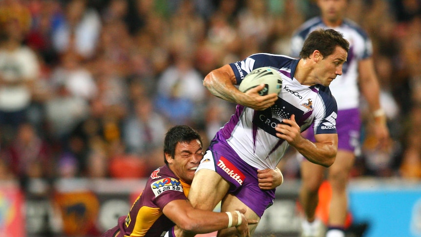 Tight-lipped ... Cooper Cronk says he isn't looking past this season at the Storm. (file photo)