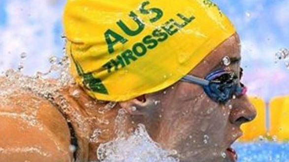 Australian swimmer Brianna Throssell comes up to breathe during an event at the Rio Olympics.