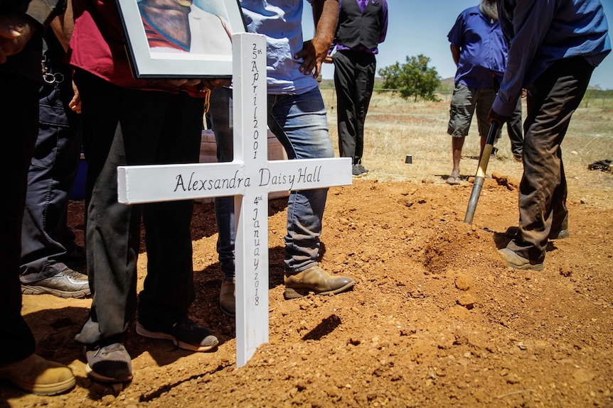 The headstone for Alexsandra Hall, who took her own life in 2018.