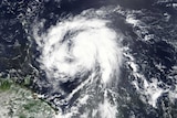 Hurricane Maria is shown in the Atlantic Ocean about 135 kilometres east of Martinique.