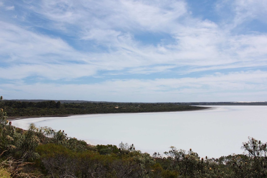 Pink Lake in 2017 is no longer pink.