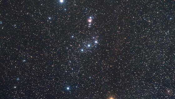 Orion constellation (flipped upside down to reflect how it appears in the southern hemisphere)