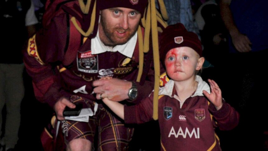 Maroons supporters arrive for State of Origin game III