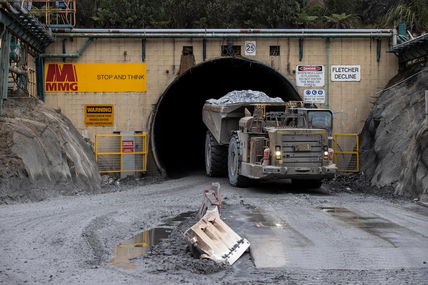 A mining truck.