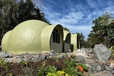 Aircrete Dome Elysian Falls painted and awaiting final touches