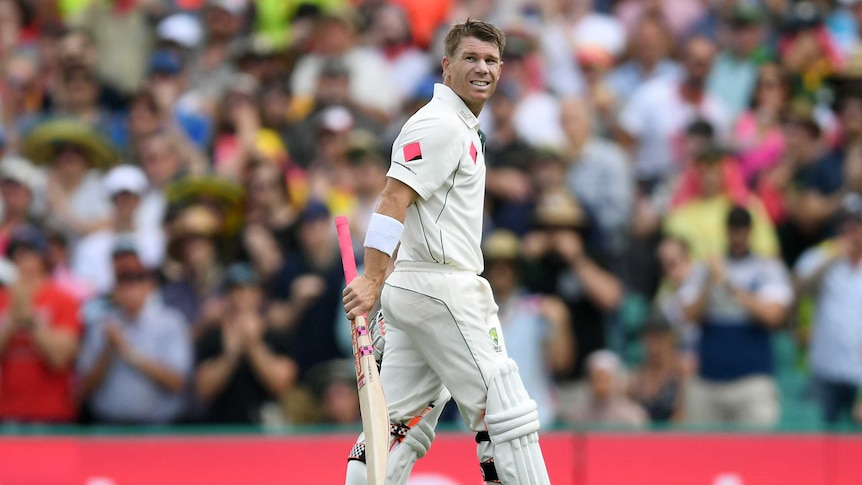 David Warner wanders off the SCG after his ton