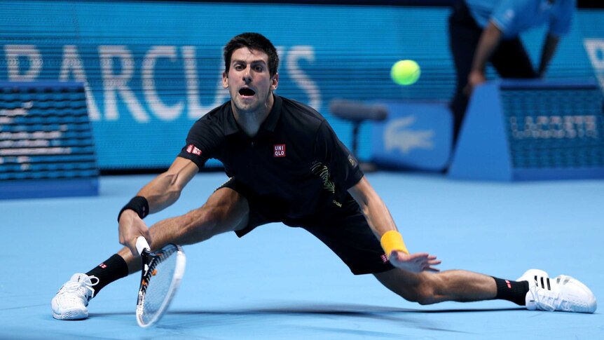 Back as Number One ... Novak Djokovic beat Jo-Wilfried Tsonga in straight sets.