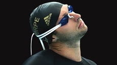 Ian Thorpe warms up for his 200 metres freestyle heat in Melbourne