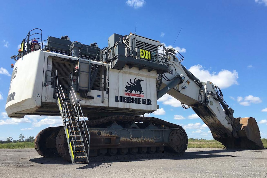Mine excavator at Cockatoo Coal's Baralaba coal operation in central Queensland in March 2016