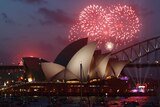 firework on Sydney harbour
