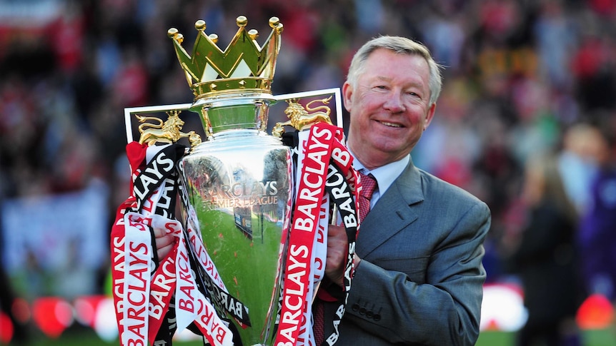 Decorated career ... Alex Ferguson lifts the Premier League trophy in 2011