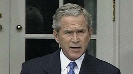 President George W Bush has refused to specifically condemn an advertising campaign targeting his opponent.