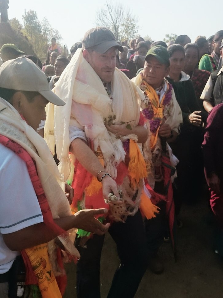 Prince Harry at Gauda School in Nepal