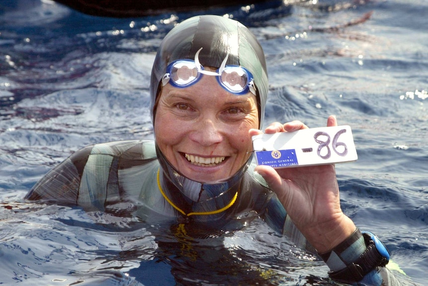 Free-diving champion Natalia Molchanova in 2005