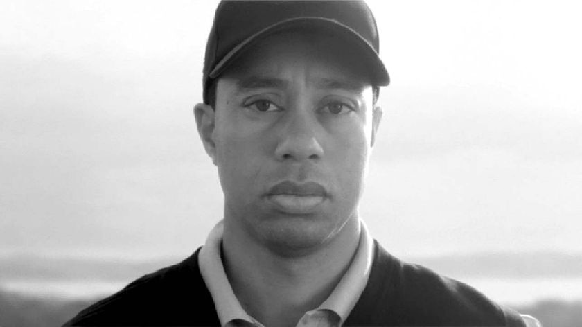 Tiger Woods appears in a Nike ad aired on the eve of the 2010 Masters tournament