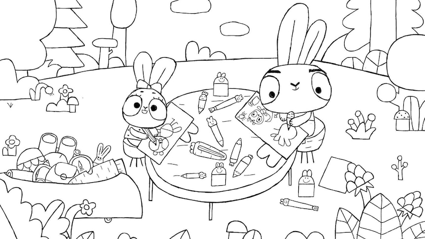 The bunnies drawing