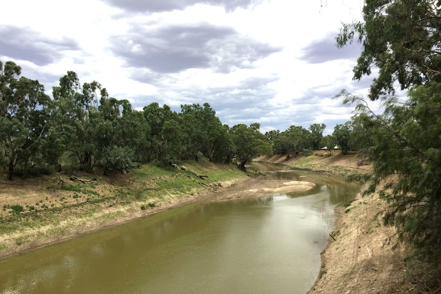 The river level is low