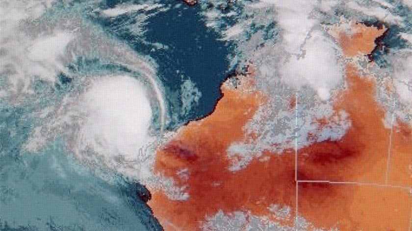 Satellite image of tropical cyclone Nicholas