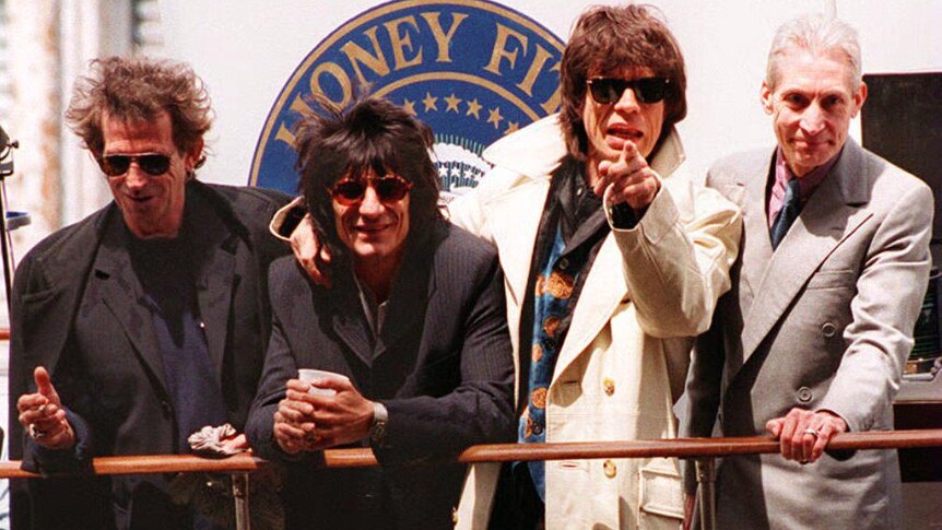 The Rolling Stones in New York City to kick-off their Voodoo Lounge world tour, 1994.