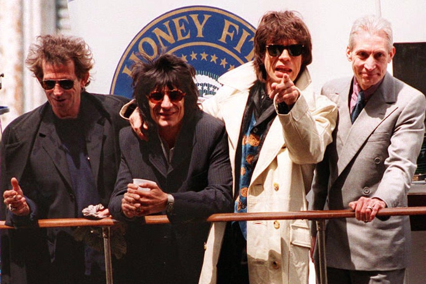 The Rolling Stones in New York City to kick off their Voodoo Lounge world tour, 1994.