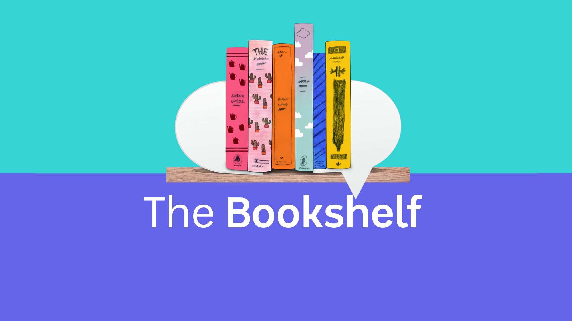 Illustration of books on a shelf