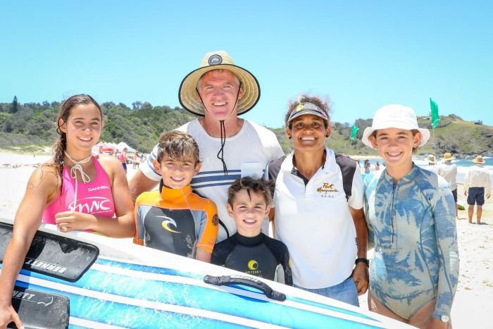 Rob Oakeshott with his wife Sara-Jane and four children