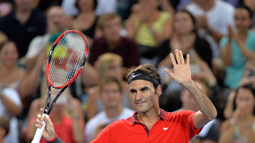 Roger Federer wins at the Brisbane International