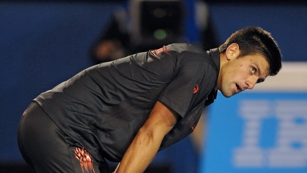 Sick day...Djokovic suffered stomach pains before conceding the match.
