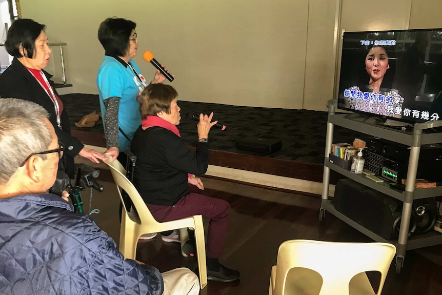 Karaoke at Chung Wah aged care.