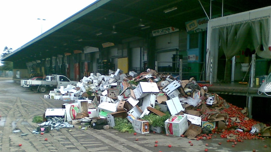 The fruit and vegetable markets at Rocklea were left with a $100 million dollar damage bill.