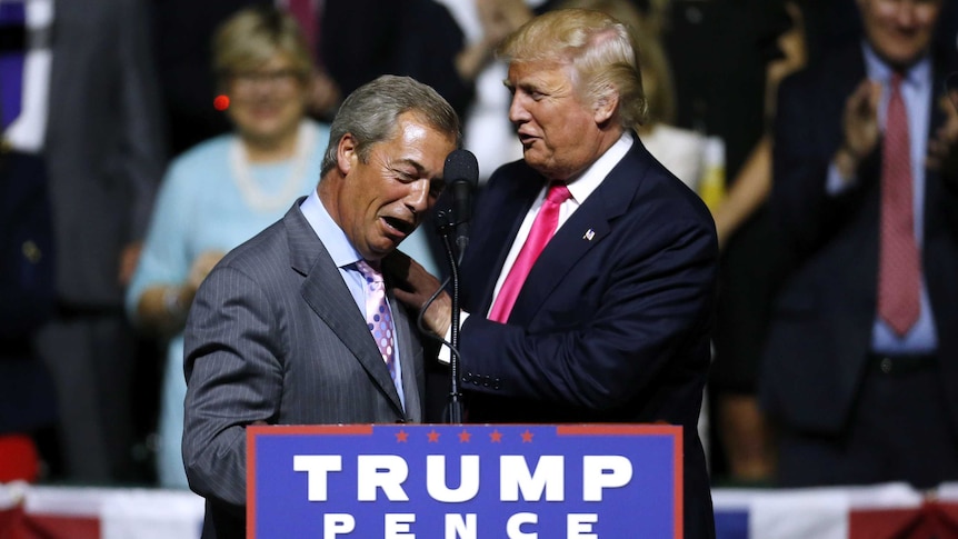 Nigele Farage and Donald Trump.
