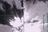 A screenshot showing Russian air strikes in Syria.
