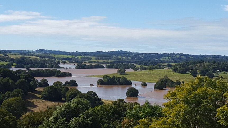 Flooded paddocks at Eltham Valley