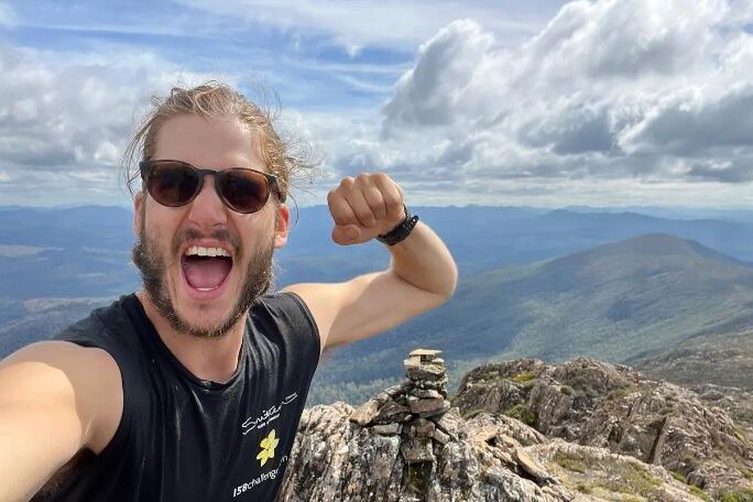 Lewi Taylor in the Tasmanian high country.