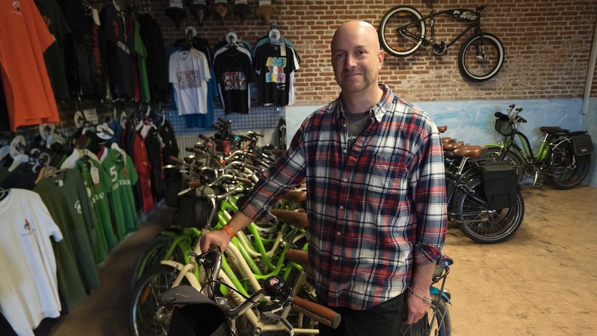 Mike Luksetich, who owns a bike tour company in Amsterdam.